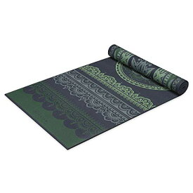 ヨガマット フィットネス Gaiam Yoga Mat Premium Print Reversible Extra Thick Non Slip Exercise & Fitness Mat for All Types of Yoga, Pilates & Floor Workouts, Boho Folk, 6mmヨガマット フィットネス