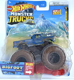 ホットウィール マテル ミニカー ホットウイール Hot Wheels - Monster Trucks 2022 - Bigfoot [Blue] 39/75 - Connect and Crash Carホットウィール マテル ミニカー ホットウイール