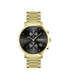 腕時計 ヒューゴボス 高級メンズ BOSS Integrity Men's Quartz Chrono Stainless Steel and Link Bracelet Business Watch, Color: Gold Plated (Model: 1513781)腕時計 ヒューゴボス 高級メンズ