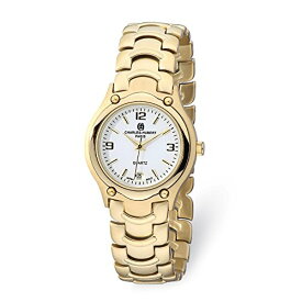腕時計 チャールズヒューバート メンズ パリ フランス Sonia Jewels Men's Charles Hubert Gold-Finish White Dial Watch 9"腕時計 チャールズヒューバート メンズ パリ フランス