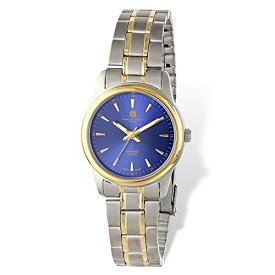 腕時計 チャールズヒューバート メンズ パリ フランス Sonia Jewels Ladies Charles Hubert Two-Tone Titanium Men's 30mm Blue Dial Watch 8"腕時計 チャールズヒューバート メンズ パリ フランス