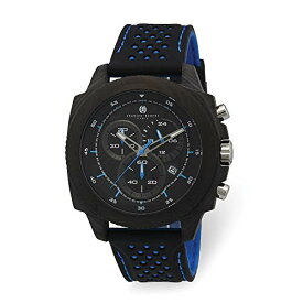腕時計 チャールズヒューバート レディース パリ フランス Sonia Jewels Charles Hubert Carbon Fiber Case Chrono Blue Strap Watch (Width = 24mm)腕時計 チャールズヒューバート レディース パリ フランス