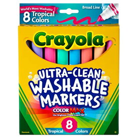 クレヨラ アメリカ 海外輸入 知育玩具 Crayola Washable Markers, Assorted Tropical Colors, 8 Countクレヨラ アメリカ 海外輸入 知育玩具