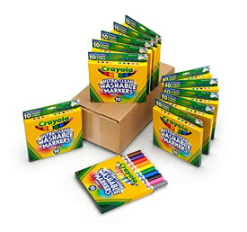 クレヨラ アメリカ 海外輸入 知育玩具 Crayola Ultra Clean Washable Markers (12 Boxes), Bulk Markers for Kids, 10 Broad Line Markers, Kids Easter Basket Stuffers, 4+クレヨラ アメリカ 海外輸入 知育玩具