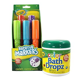 クレヨラ アメリカ 海外輸入 知育玩具 Crayola Bathtub Markers and Crayola Color Bath Drops, 60 tablets - Bring Creative Fun to Bath Time - Non-toxicクレヨラ アメリカ 海外輸入 知育玩具