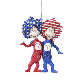 エネスコ Enesco 置物 インテリア 海外モデル アメリカ Enesco Dr. Seuss by Jim Shore Thing 1 and Thing 2 Hanging Ornamentエネスコ Enesco 置物 インテリア 海外モデル アメリカ