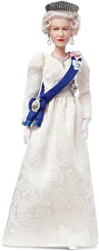 バービー バービー人形 Barbie Signature Queen Elizabeth II Platinum Jubilee Doll Wearing Ivory Gown, Riband, Crown & Gloves, with Doll Stand, Gift for Collectorsバービー バービー人形