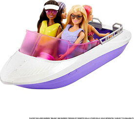 バービー バービー人形 Barbie Mermaid Power Dolls & Toy Boat Playset, "Malibu" & "Brooklyn" in 18-in Floating Boat with See-Through Bottom & Accessoriesバービー バービー人形