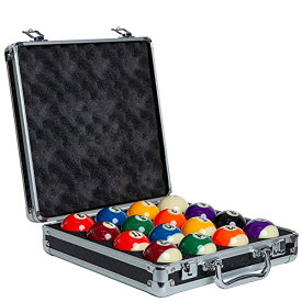 海外輸入品 ビリヤード Imperium Style Pool Balls Billiard Set - Regulation Size - 17 Pc Professional Pool Set w/Cue Ball and Sleek Black and Silver Case - Multi Colored - Ball Size 2.25" 57.15mm海外輸入品 ビリヤード