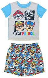 パウパトロール アメリカ直輸入 子供服 キッズ ファッション Paw Patrol Pajama Set for Boys, Toddler 2-Piece T-Shirt and Shorts, Size 3 Turquoiseパウパトロール アメリカ直輸入 子供服 キッズ ファッション