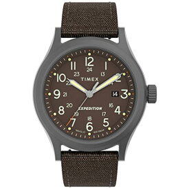 腕時計 タイメックス レディース Timex Men's Expedition North Sierra 41mm Watch ? Brown Dial Stainless Steel Case with Brown Leather Strap腕時計 タイメックス レディース