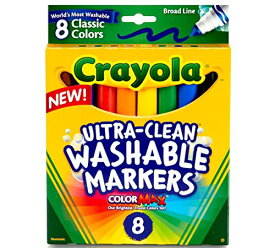 クレヨラ アメリカ 海外輸入 知育玩具 Crayola Broad Line Washable Markers, 8 Markers, Classic Colors Pack of 10クレヨラ アメリカ 海外輸入 知育玩具