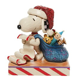 エネスコ Enesco 置物 インテリア 海外モデル アメリカ Enesco Jim Shore Peanuts Santa Snoopy with Christmas List and Toy Bag Figurine, 3.97 Inch, Multicolorエネスコ Enesco 置物 インテリア 海外モデル アメリカ