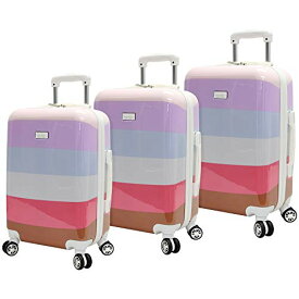 スーツケース キャリーバッグ ビジネスバッグ ビジネスリュック バッグ NICOLE MILLER Luggage Rainbow Collection - 3 Piece Hardside Lightweight Spinner Suitcase Set - Travel Set includes 2スーツケース キャリーバッグ ビジネスバッグ ビジネスリュック バッグ