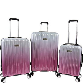 スーツケース キャリーバッグ ビジネスバッグ ビジネスリュック バッグ Juicy Couture Women's Lindsay 3-Piece Hardside Spinner Luggage Set, Silver Fuchsia, One Sizeスーツケース キャリーバッグ ビジネスバッグ ビジネスリュック バッグ