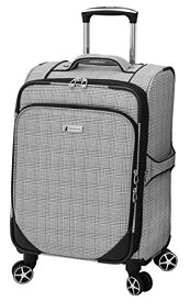 スーツケース キャリーバッグ ビジネスバッグ ビジネスリュック バッグ LONDON FOG Softside Spinner Luggage,Expandable, Tan Square Jacquard, Carry-On 20-Inchスーツケース キャリーバッグ ビジネスバッグ ビジネスリュック バッグ