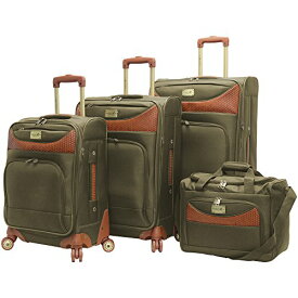 スーツケース キャリーバッグ ビジネスバッグ ビジネスリュック バッグ Pathfinder Castaway 4-Piece Spinner Luggage Set, telescoping handle, (Olive)スーツケース キャリーバッグ ビジネスバッグ ビジネスリュック バッグ