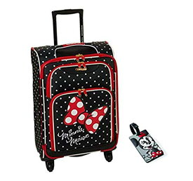 スーツケース キャリーバッグ ビジネスバッグ ビジネスリュック バッグ American Tourister Disney Minnie Mouse Red Bow Softside Spinner 21 with Matching ID Tagスーツケース キャリーバッグ ビジネスバッグ ビジネスリュック バッグ