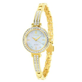 腕時計 シチズン 逆輸入 海外モデル 海外限定 Citizen Ladies Eco-Drive Silhouette Crystal Gold-Tone Watch | 25mm | EM0862-56D腕時計 シチズン 逆輸入 海外モデル 海外限定