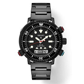 腕時計 セイコー メンズ SEIKO Prospex Solar Analog-Digital Diver's Watch Limited Edition 40th Anniversary SNJ037, BLACK腕時計 セイコー メンズ