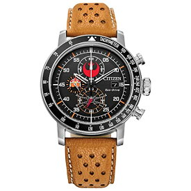 腕時計 シチズン 逆輸入 海外モデル 海外限定 Citizen Eco-Drive Star Wars Men's Watch, Stainless Steel with Orange Leather strap, Rebel Pilot, Silver-Tone, 44mm (Model: CA4478-56L)腕時計 シチズン 逆輸入 海外モデル 海外限定