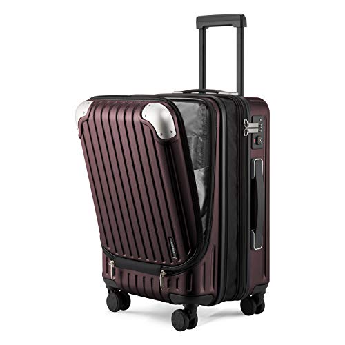 スーツケース キャリーバッグ ビジネスバッグ ビジネスリュック バッグ LEVEL8 Grace EXT Carry On Luggage, 20” Expandable Hardside Suitcase, ABS PC Harshell Spinner Luggage with TSA Lockスーツケース キャリーバッグ ビジネスバッグ ビジネスリュック バッグ