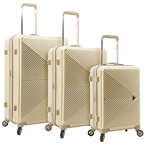スーツケース キャリーバッグ ビジネスバッグ ビジネスリュック バッグ kensie Women's Dawn Hardside Spinner Luggage, Pale Gold, 3-Piece Set (20 24 28)スーツケース キャリーバッグ ビジネスバッグ ビジネスリュック バッグ