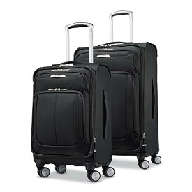スーツケース キャリーバッグ ビジネスバッグ ビジネスリュック バッグ Samsonite Solyte DLX Softside Expandable Luggage with Spinner Wheels, Midnight Black, 2-Piece Set (20/25)スーツケース キャリーバッグ ビジネスバッグ ビジネスリュック バッグ