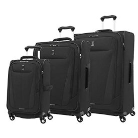 スーツケース キャリーバッグ ビジネスバッグ ビジネスリュック バッグ Travelpro Maxlite 5 Softside Expandable Luggage with 4 Spinner Wheels, Lightweight Suitcase, Men and Women, Black, 3スーツケース キャリーバッグ ビジネスバッグ ビジネスリュック バッグ