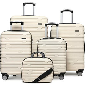 スーツケース キャリーバッグ ビジネスバッグ ビジネスリュック バッグ LARVENDER Luggage 5 Piece Sets, Expandable Luggage Sets Clearance, Suitcases with Spinner Wheels, Hard Shell Luggageスーツケース キャリーバッグ ビジネスバッグ ビジネスリュック バッグ