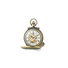 Sonia Jewels Charles Hubert Antique Gold Men's Finish Lion Crest Pocket Watch 14.5"