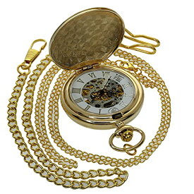 Vintage Watch Necklace Steampunk Skeleton Hand-Winding Mechanical Fob Pocket Watch Pendant Roman Numerical