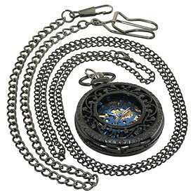 FobTime Vintage Necklace Watch Steampunk Hand Winding Mechanical Pocket Watch Hollow Case Pendant