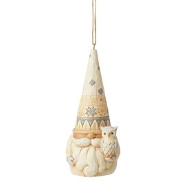 エネスコ Enesco 置物 インテリア 海外モデル アメリカ Enesco Jim Shore Heartwood Creek White Woodland Gnome with Owl Hanging Ornament, 4.5 Inch, Multicolorエネスコ Enesco 置物 インテリア 海外モデル アメリカ