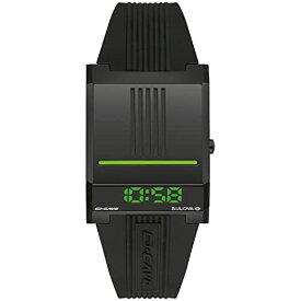 腕時計 ブローバ メンズ Bulova Mens LED Computron D-Cave Black IP and Silicone Strap Watch Style: 98C141腕時計 ブローバ メンズ