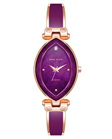 腕時計 アンクライン レディース Anne Klein Women's Genuine Diamond Dial Bangle Watch, AK/4018,Purple/Rose Gold腕時計 アンクライン レディース