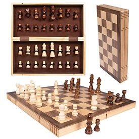 ボードゲーム 英語 アメリカ 海外ゲーム Premium Chess Set - Wooden Board Game with a Portable Wood Case and Secure Storage for Pieces, Set for Kids and Adults 15.5 inchesボードゲーム 英語 アメリカ 海外ゲーム