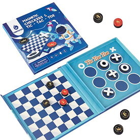 ボードゲーム 英語 アメリカ 海外ゲーム 2 in 1 Checkers Sets Travel Toys Magnetic Travel Games Foam Checker Pieces Young Kids Family Board Game (Checkers&Tic-Tac-Toe)ボードゲーム 英語 アメリカ 海外ゲーム