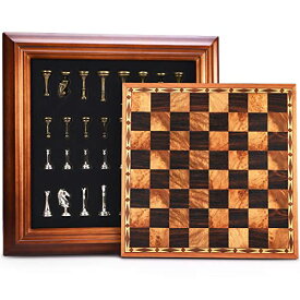 ボードゲーム 英語 アメリカ 海外ゲーム AMEROUS 14 inches Wooden Chess Set with Metal Chess Pieces / 2.5'' King/Storage for Chessmen/Gift Package/Instructions/Classic Board Gameボードゲーム 英語 アメリカ 海外ゲーム