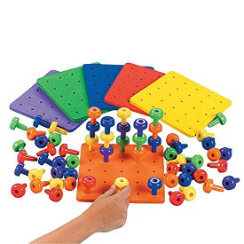 ボードゲーム 英語 アメリカ 海外ゲーム Fun Express Stack It Peg Game with Board - Toddler Activity - Occupational Therapy for Autism - 1 Board and 30 Pegsボードゲーム 英語 アメリカ 海外ゲーム