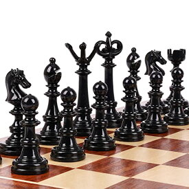 ボードゲーム 英語 アメリカ 海外ゲーム 15" Metal Chess Sets for Adults Kids Checkers Game Set (2 in 1) with Black Silver Chess Pieces & Portable Folding Wooden Chess Board Travel Chess Sets Board Metal Staunton Chボードゲーム 英語 アメリカ 海外ゲーム