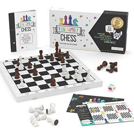 ボードゲーム 英語 アメリカ 海外ゲーム Fun Family Chess Set for Kids & Adults - Wooden Kids Chess Board with Colorful and Simple Instruction - Learn to Play Chess, Learning Games for Kids, Boys & Girls Ages 5 to 1ボードゲーム 英語 アメリカ 海外ゲーム