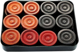 ボードゲーム 英語 アメリカ 海外ゲーム Professional Set of 24 Wooden Carrom Game Coins and Striker Set,Wooden Checkers (24 Pieces + 1 Striker with Striker Case)ボードゲーム 英語 アメリカ 海外ゲーム