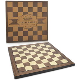ボードゲーム 英語 アメリカ 海外ゲーム AMEROUS 17 Inches Wooden Chess Board Only, Professional Tournament Chess Board Large with Gift Package - Chess Rules, Beginner Chess Board Game for Kids, Adultsボードゲーム 英語 アメリカ 海外ゲーム
