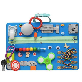 ボードゲーム 英語 アメリカ 海外ゲーム EBIOO Montessori Locks & Latches Board Blue Busy Board Educational Board Writting Boardボードゲーム 英語 アメリカ 海外ゲーム