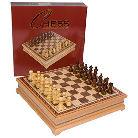 ボードゲーム 英語 アメリカ 海外ゲーム Helen Chess Inlaid Wood Board Game Set with Weighted Wooden Pieces, Large 15 x 15 Inchボードゲーム 英語 アメリカ 海外ゲーム