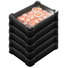 ボードゲーム 英語 アメリカ 海外ゲーム UniqTraySystem 5-Pack Token One-Cell Box for Board Game Pieces, Meeples, Dice, Tokens (5 Modular Trays with a Transparent Removable lid)ボードゲーム 英語 アメリカ 海外ゲーム