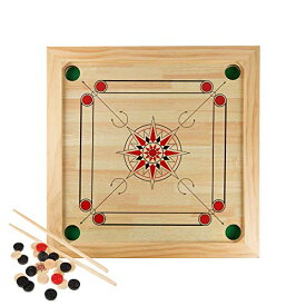 ボードゲーム 英語 アメリカ 海外ゲーム Deluxe Wooden Large Size Carrom Table Game Set - Includes Cue Sticks, Coins, Queen and Striker!ボードゲーム 英語 アメリカ 海外ゲーム