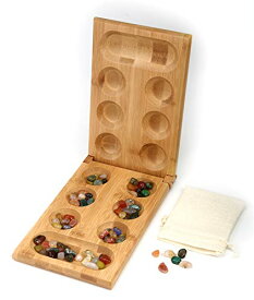 ボードゲーム 英語 アメリカ 海外ゲーム Togudot Mancala Board Game with Solid Wood Folding Board 80 Glass Stones Marble Game Set for Kids Adultsボードゲーム 英語 アメリカ 海外ゲーム