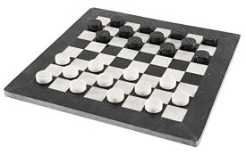 ボードゲーム 英語 アメリカ 海外ゲーム Radicaln Marble Checkers Board Game 15 Inches Black and White Handmade 2 Player Tournament Checker Set - Portable Table Draughts Kids Board Games Setsボードゲーム 英語 アメリカ 海外ゲーム